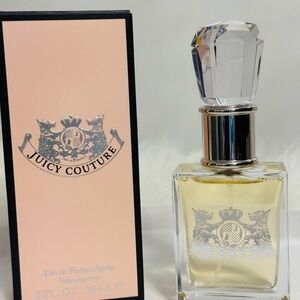 Juicy Couture Pink Box with Clear Glass Bottle and Crystal Cap